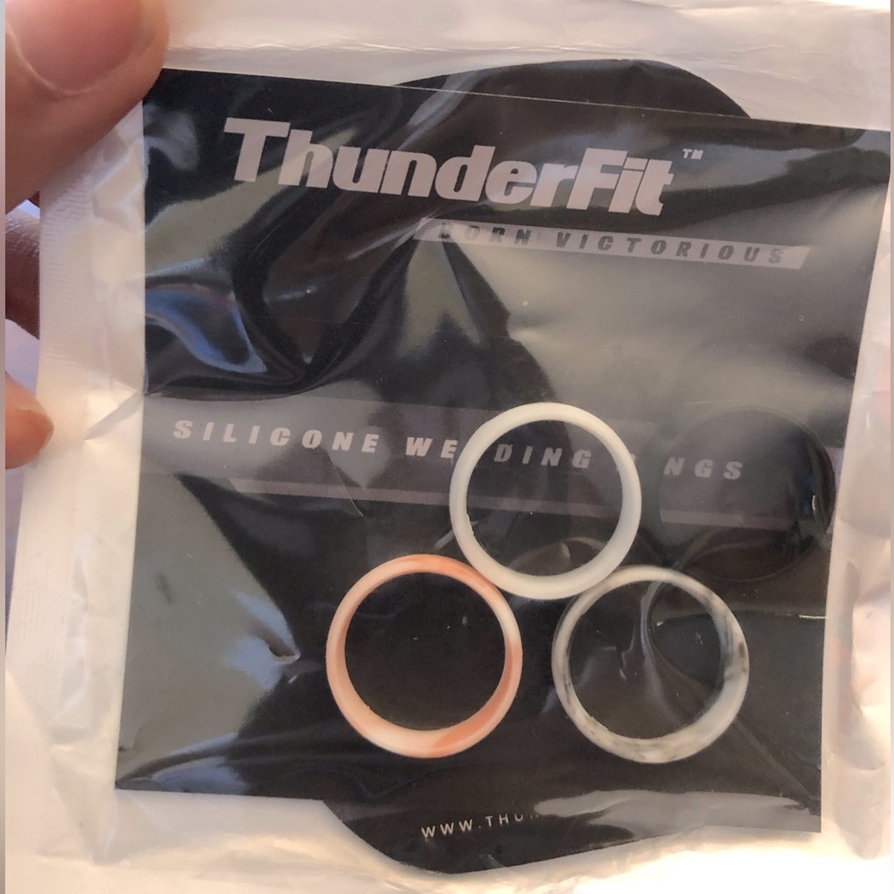 ThunderFit Silicone Rings Wedding Size 4